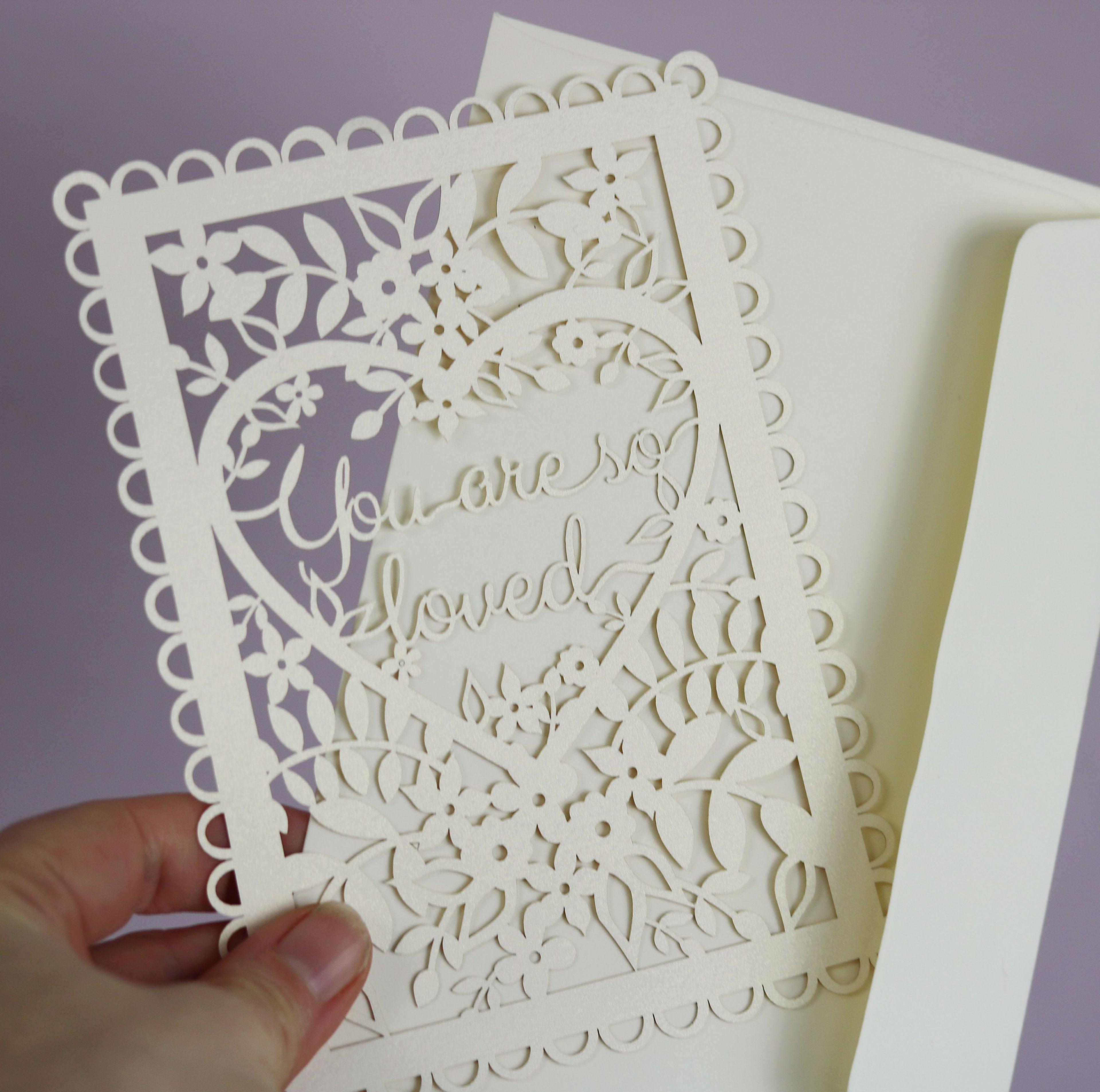 You Are So Loved Papercut Quote Postcard