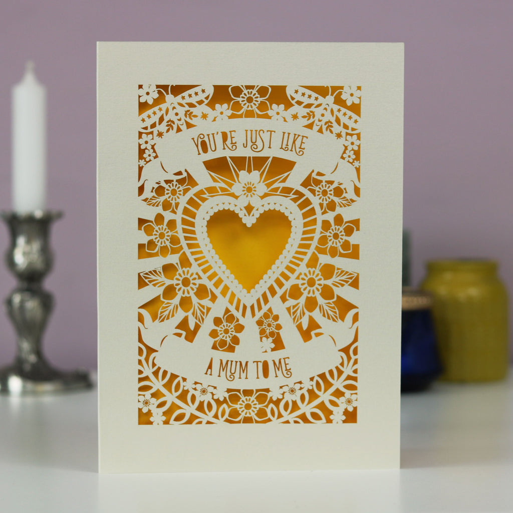 You're Just Like A Mum To Me Papercut Mother's Day Card