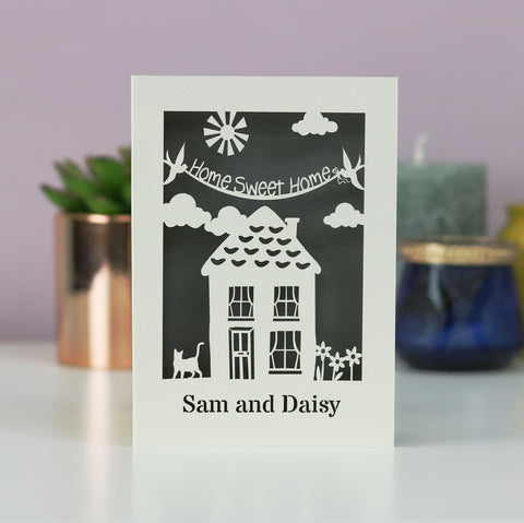 Personalised New Home Card - A5 / Urban Grey