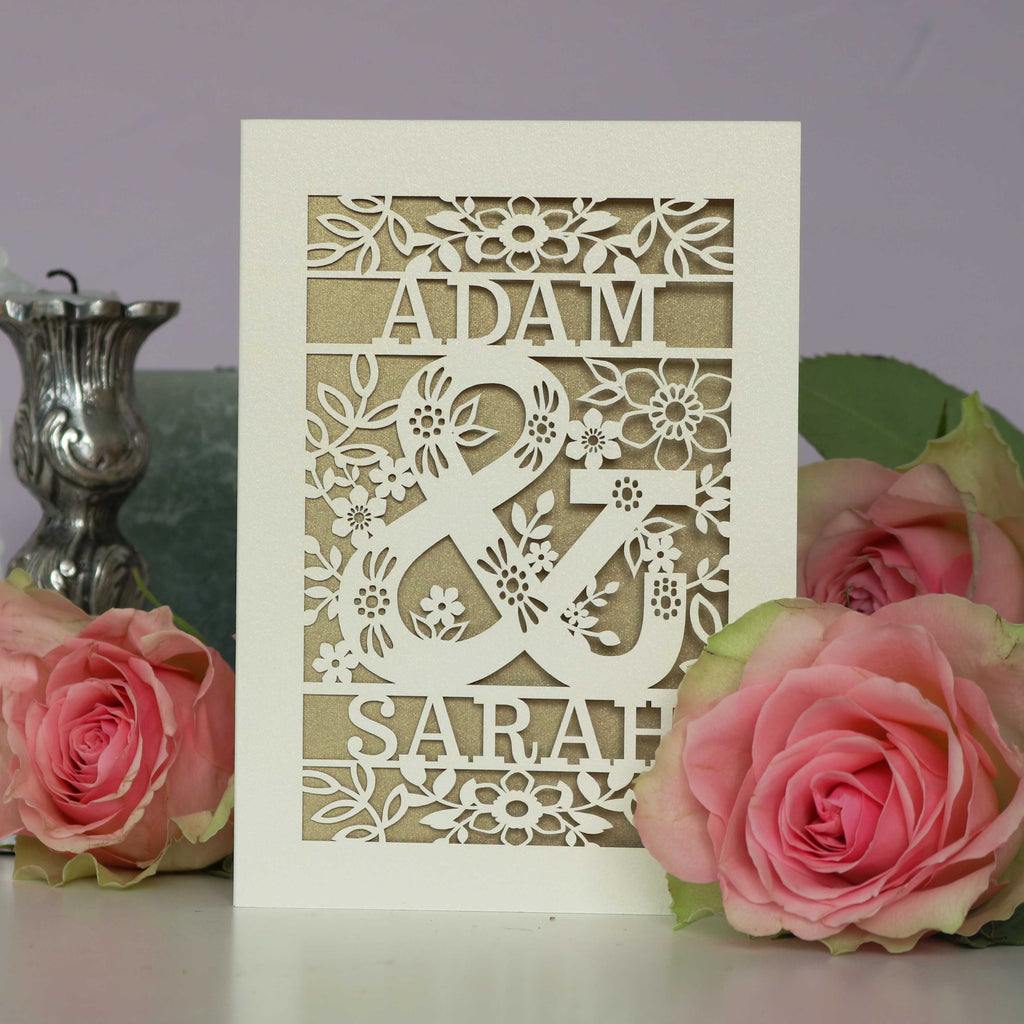 Cut out cards for weddings, anniversary or engagement. 
