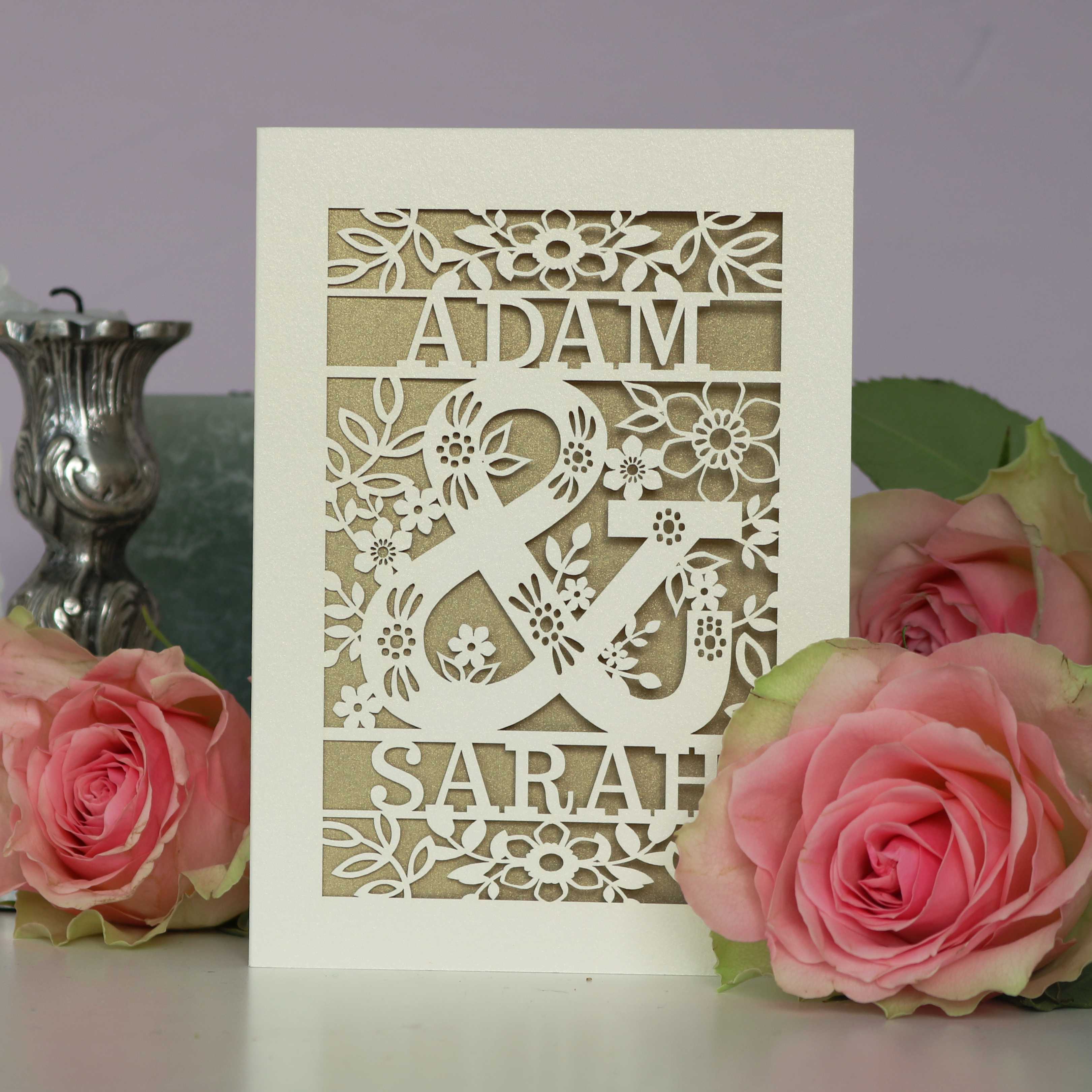 Cut out cards for weddings, anniversary or engagement. 