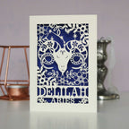 Personalised Aries Papercut Birthday Card
