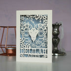 Personalised Aries Papercut Birthday Card