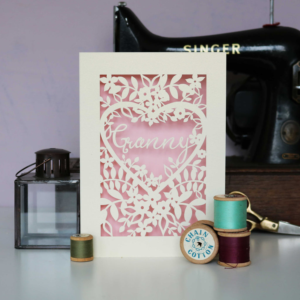 Papercut Granny Card