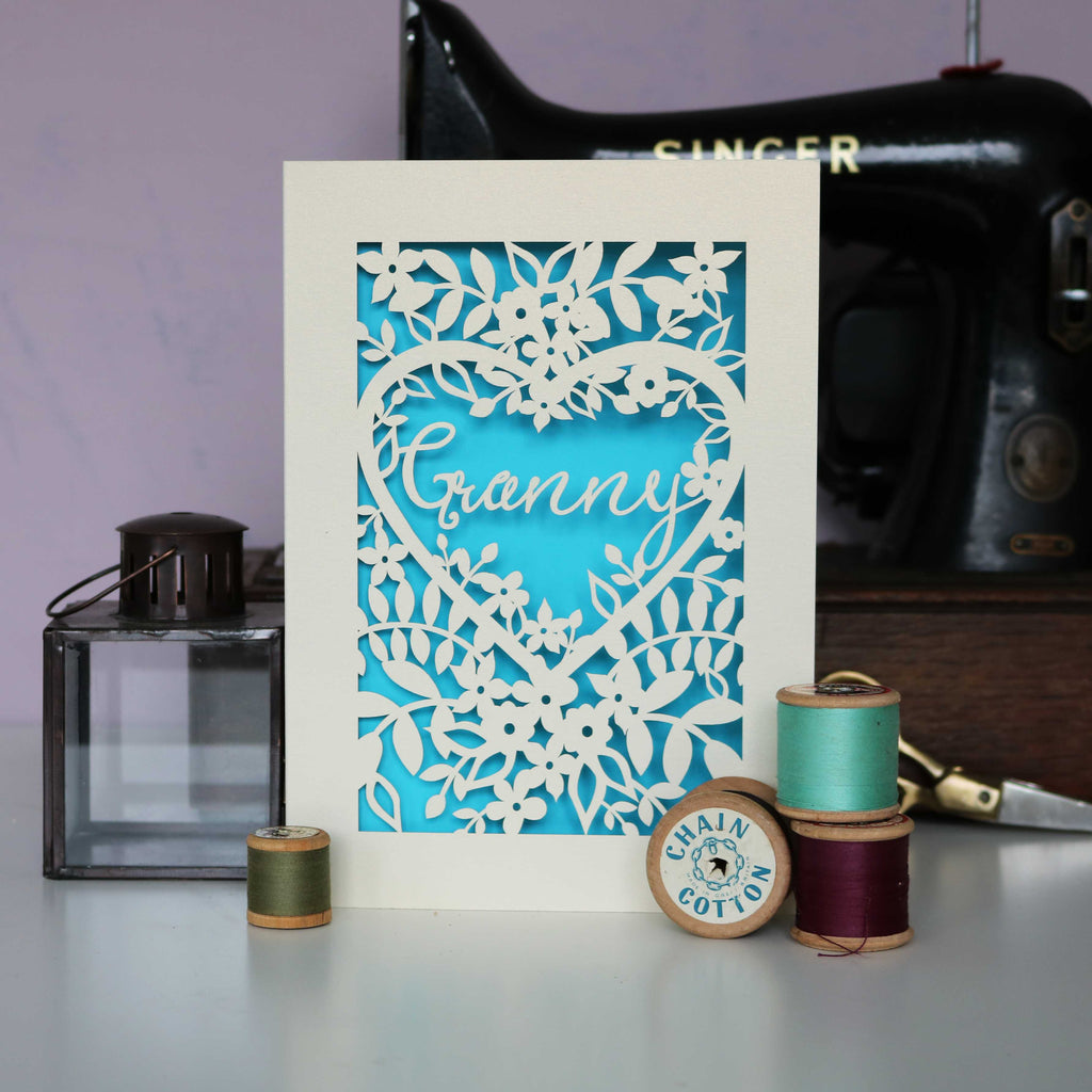 Papercut Granny Card