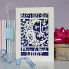 Personalised Papercut Make A Wish Birthday Card