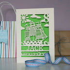 Personalised Papercut Pirate Birthday Card