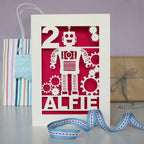 Personalised Papercut Robot Birthday Card