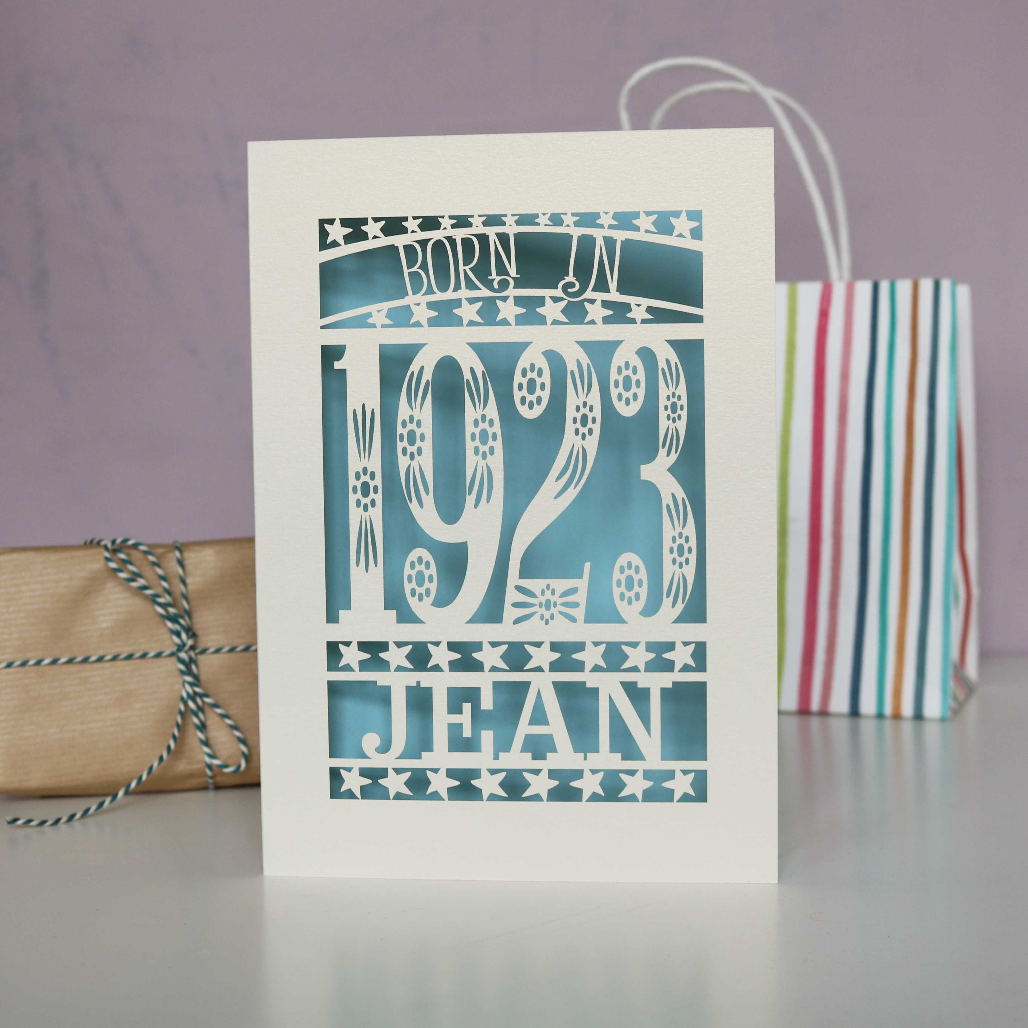 Born In 1923 Birthday Card A5