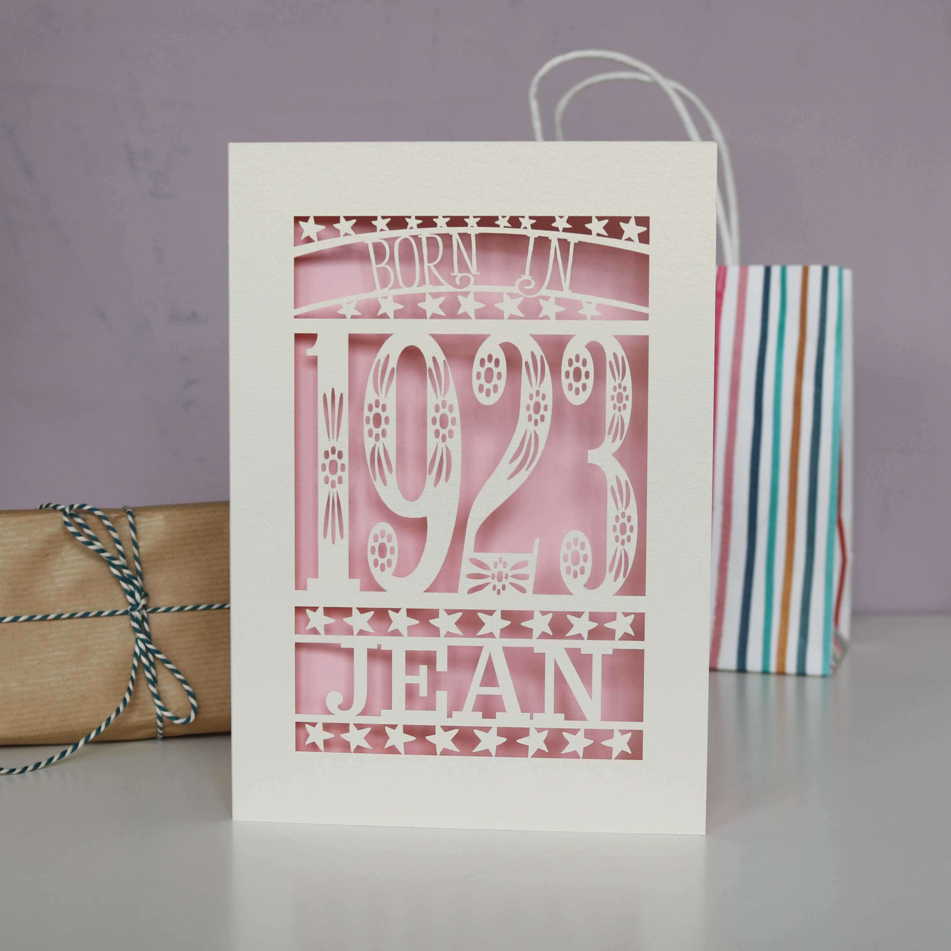 Born In 1923 Birthday Card A5