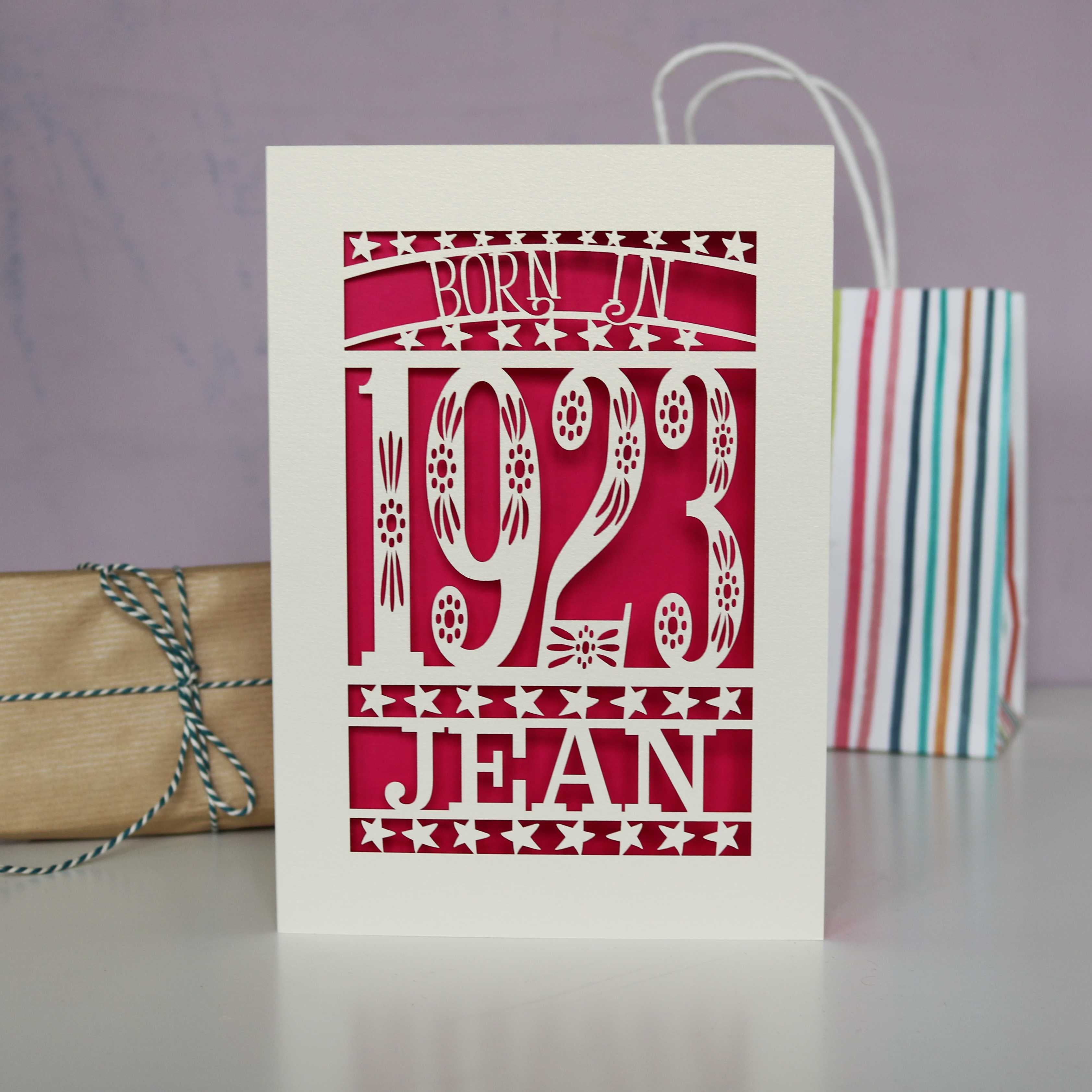 Born In 1923 Birthday Card A5