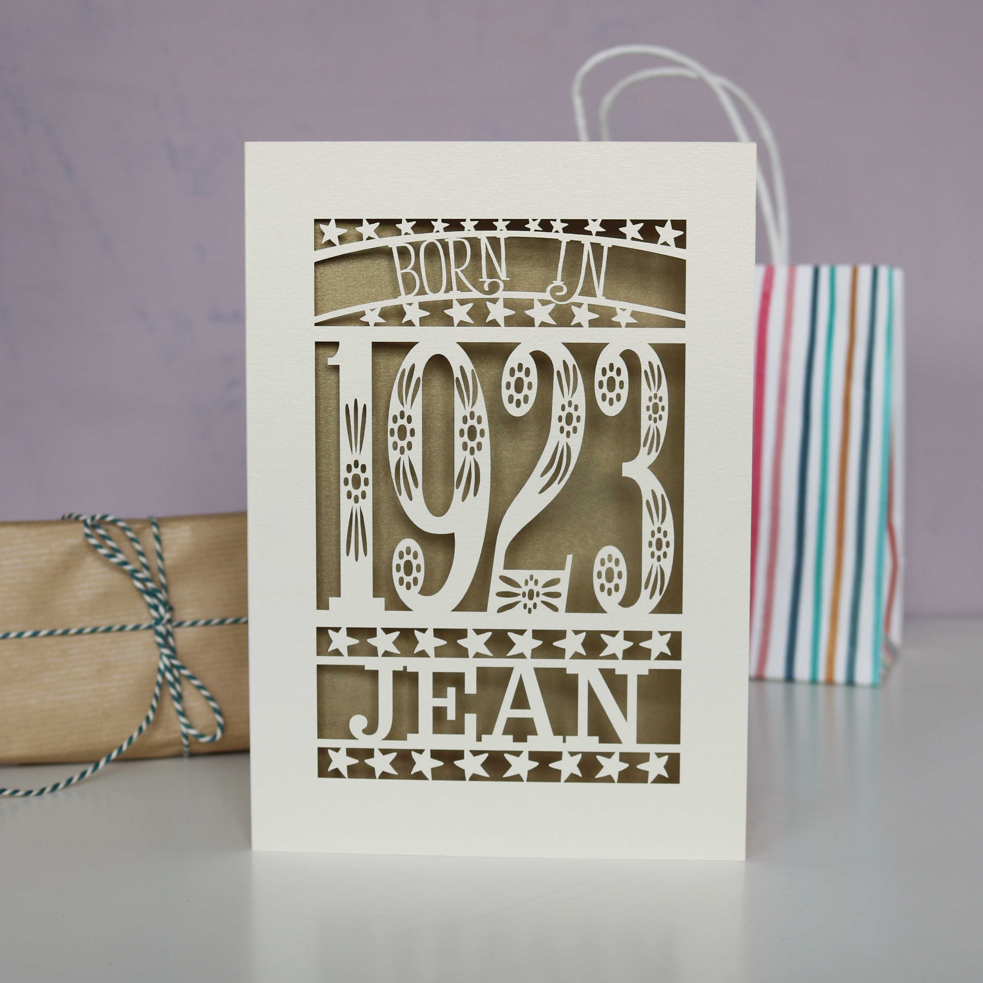 Born In 1923 Birthday Card A5