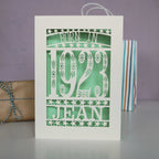 Born In 1923 Birthday Card A5