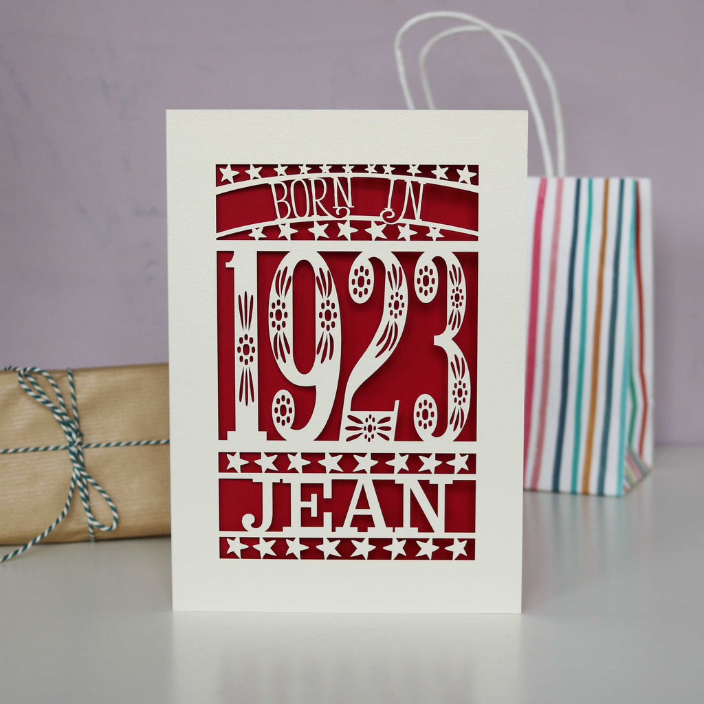 Born In 1923 Birthday Card A5