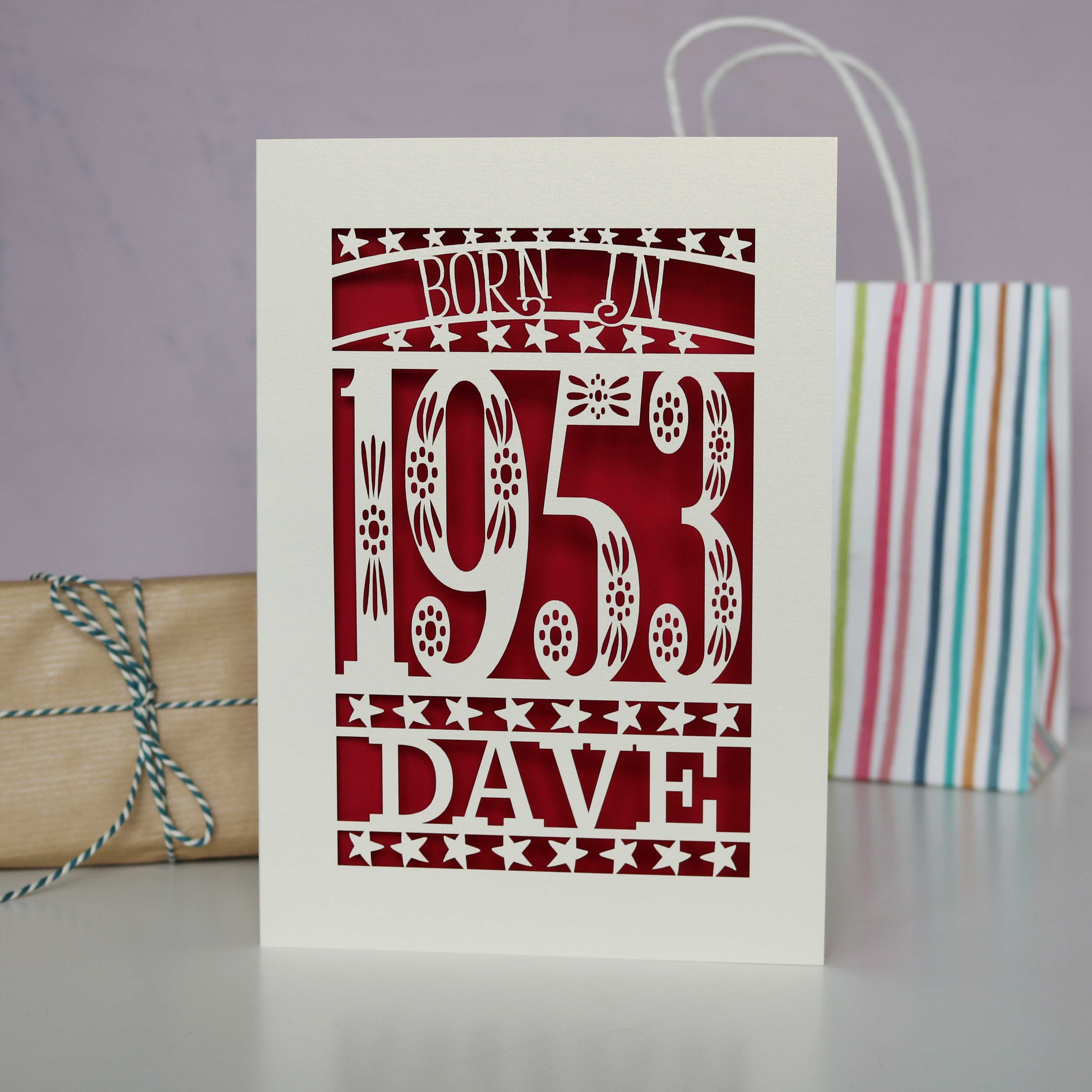 Born In 1953 70th Birthday Card A5