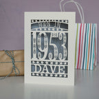 Born In 1953 70th Birthday Card A5