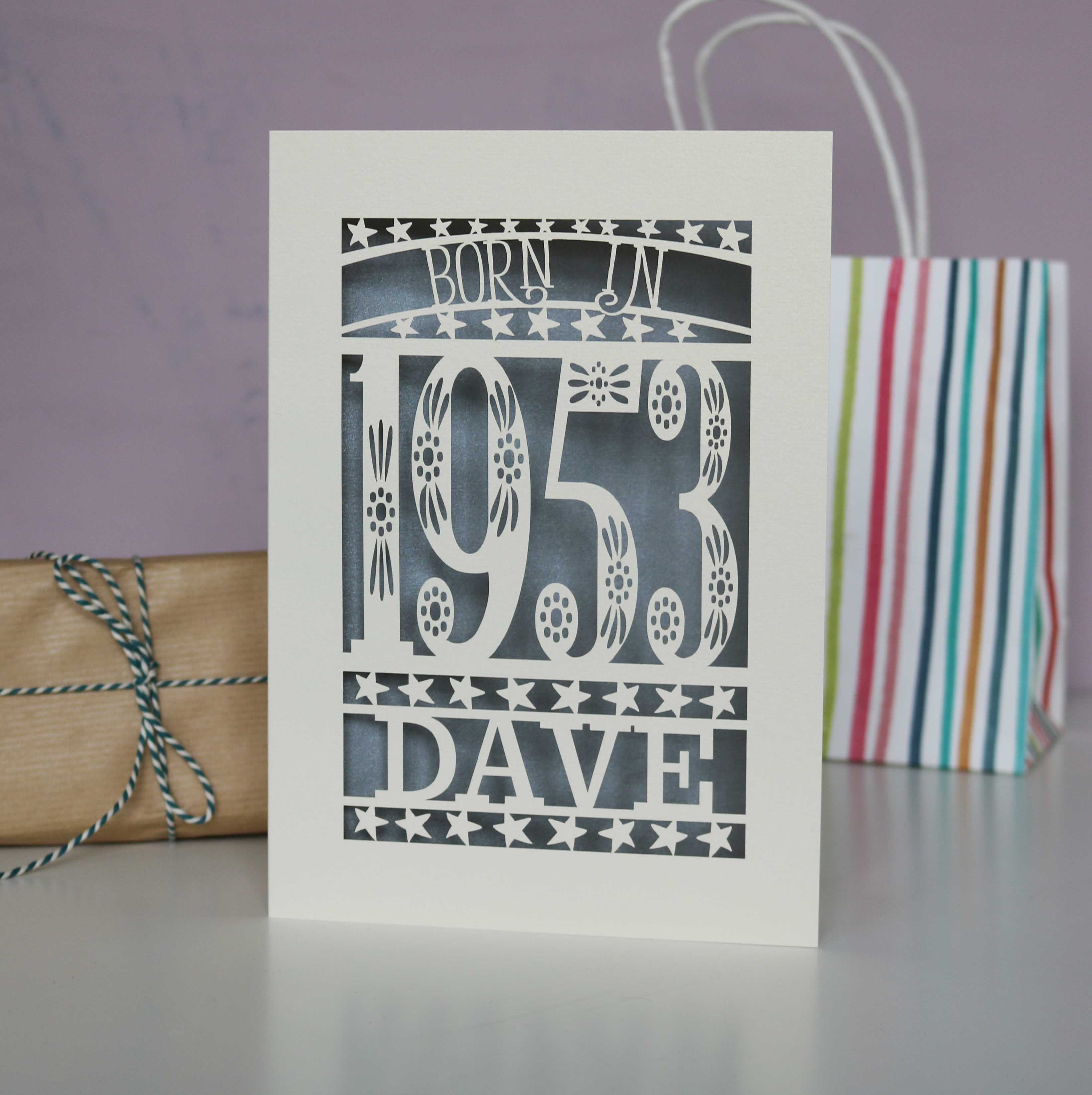 Born In 1953 70th Birthday Card A5