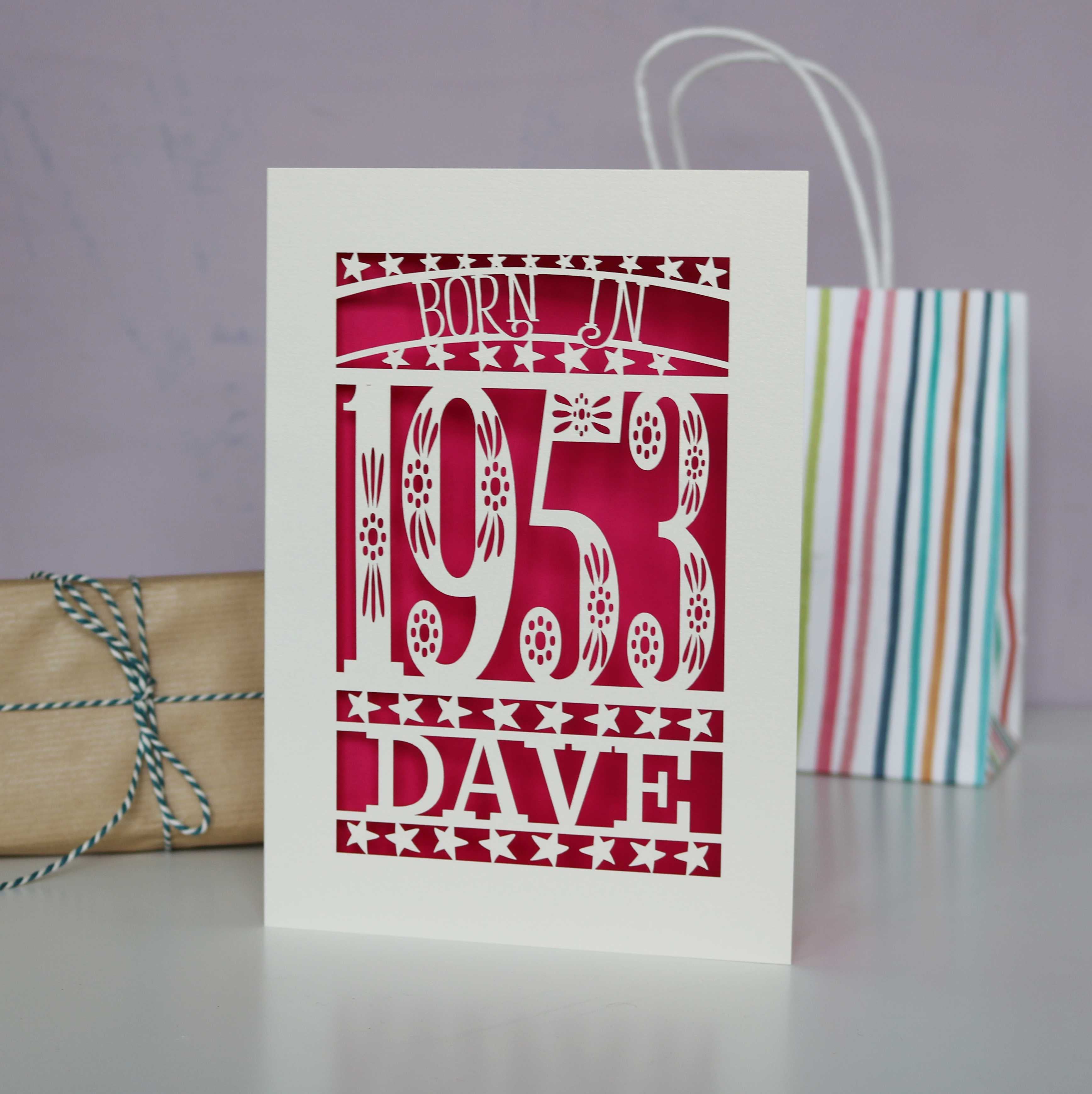 Born In 1953 70th Birthday Card A5