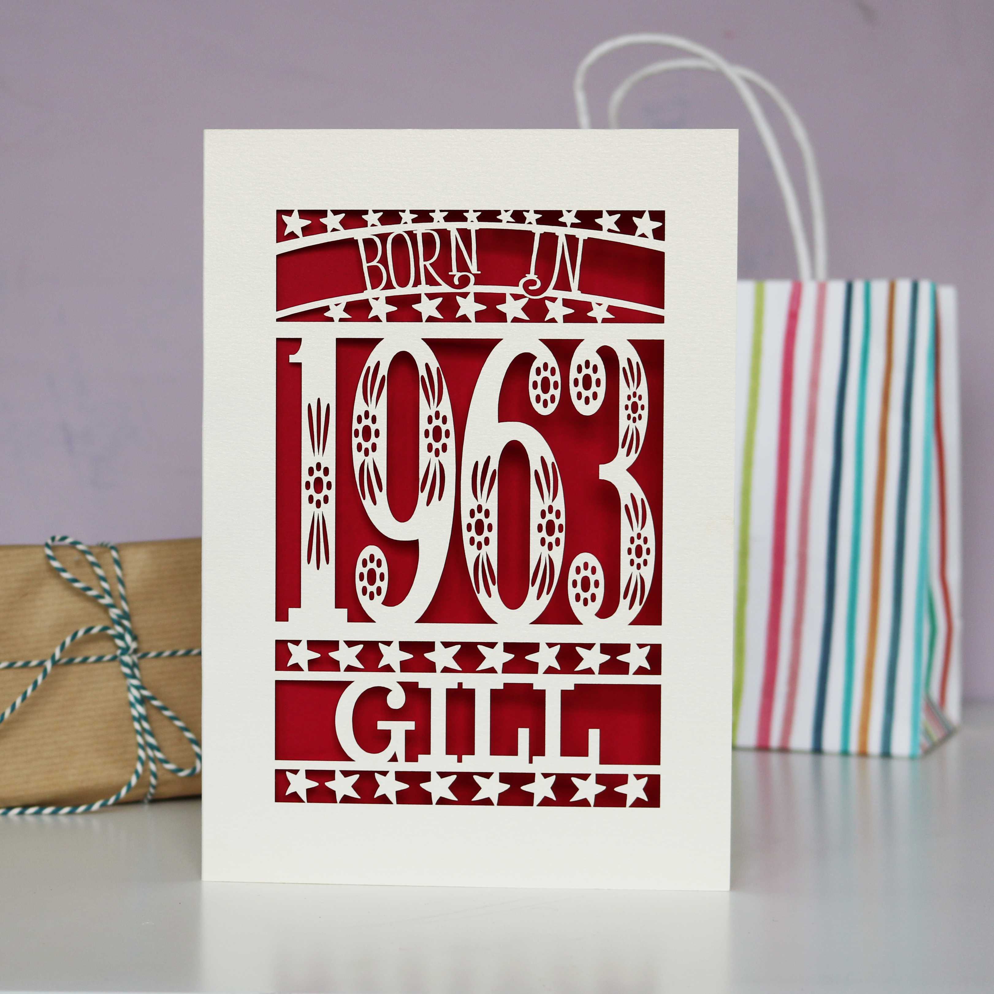 Born In 1963 60th Birthday Card A5