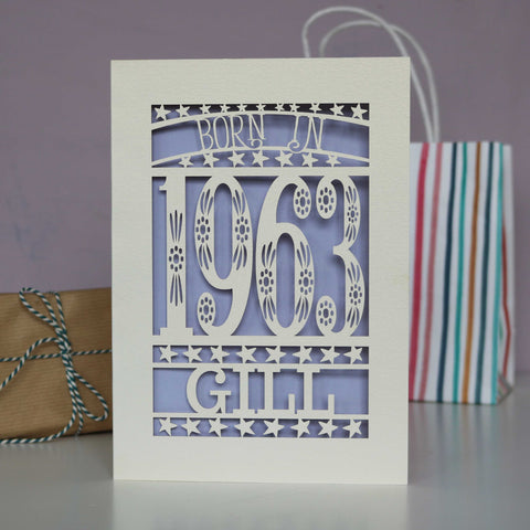 Born In 1963 60th Birthday Card A5 - Lilac