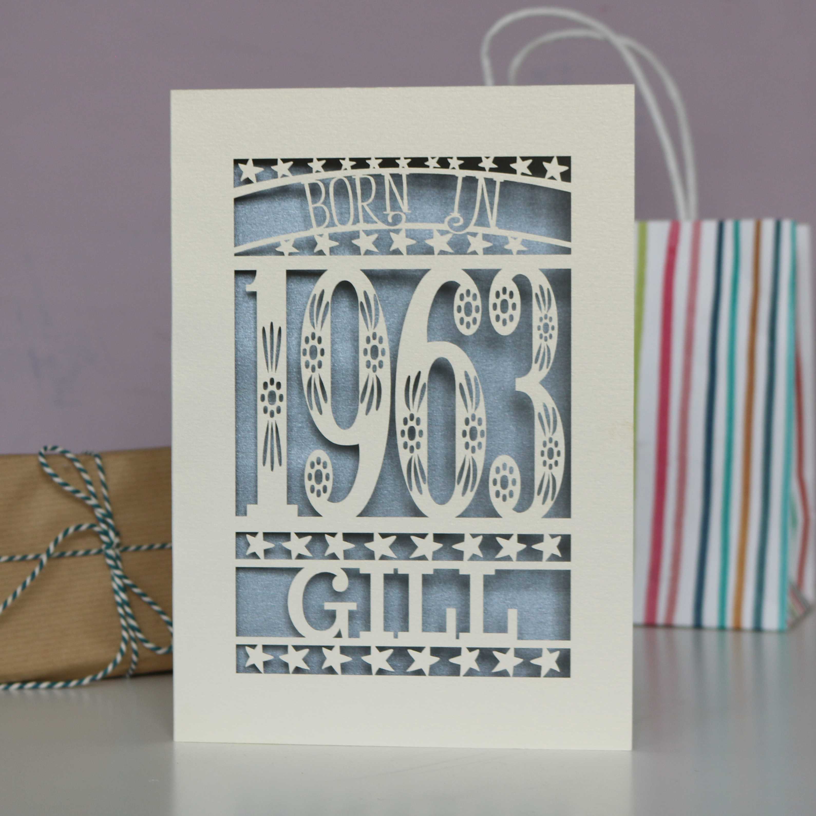 Born In 1963 60th Birthday Card A5