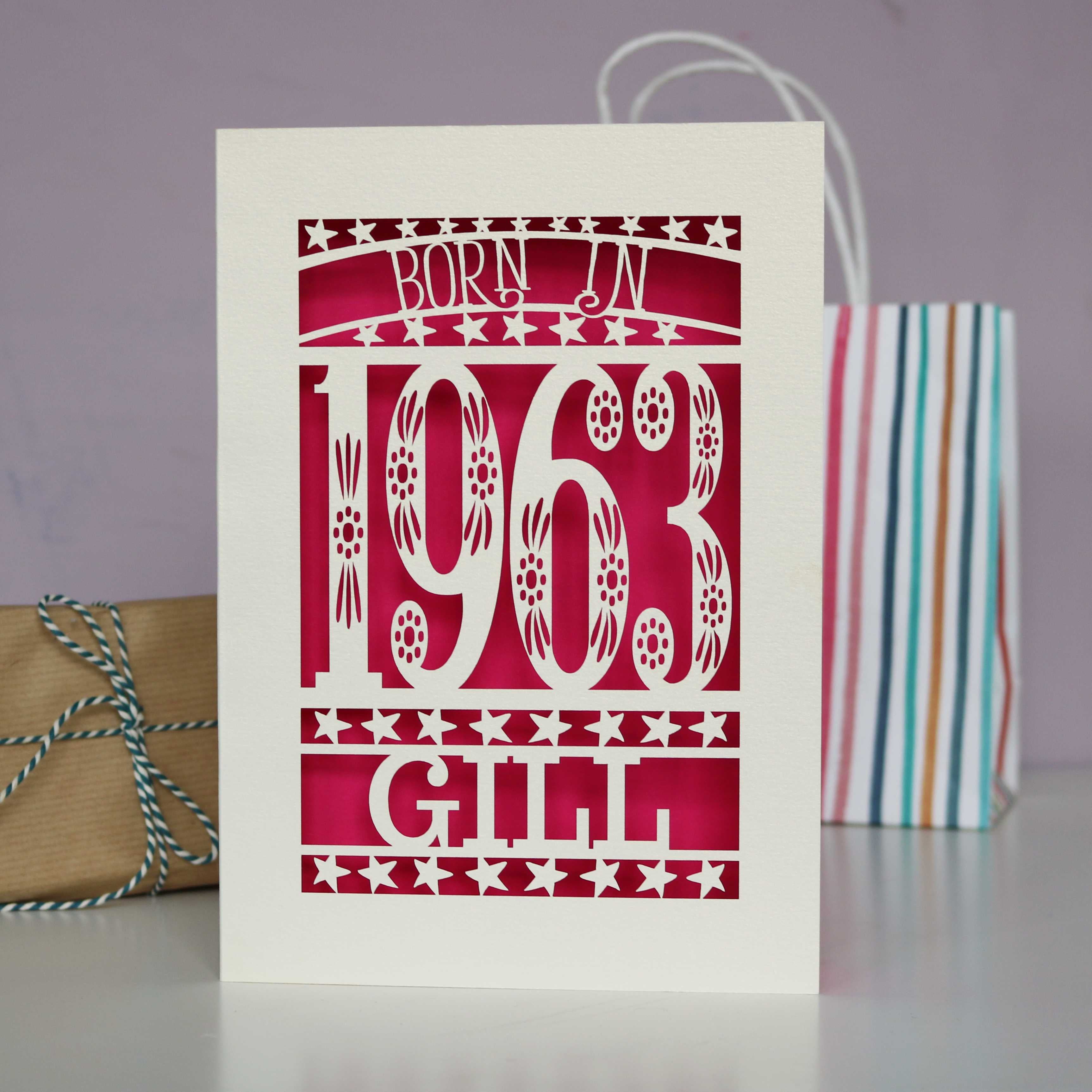 Born In 1963 60th Birthday Card A5