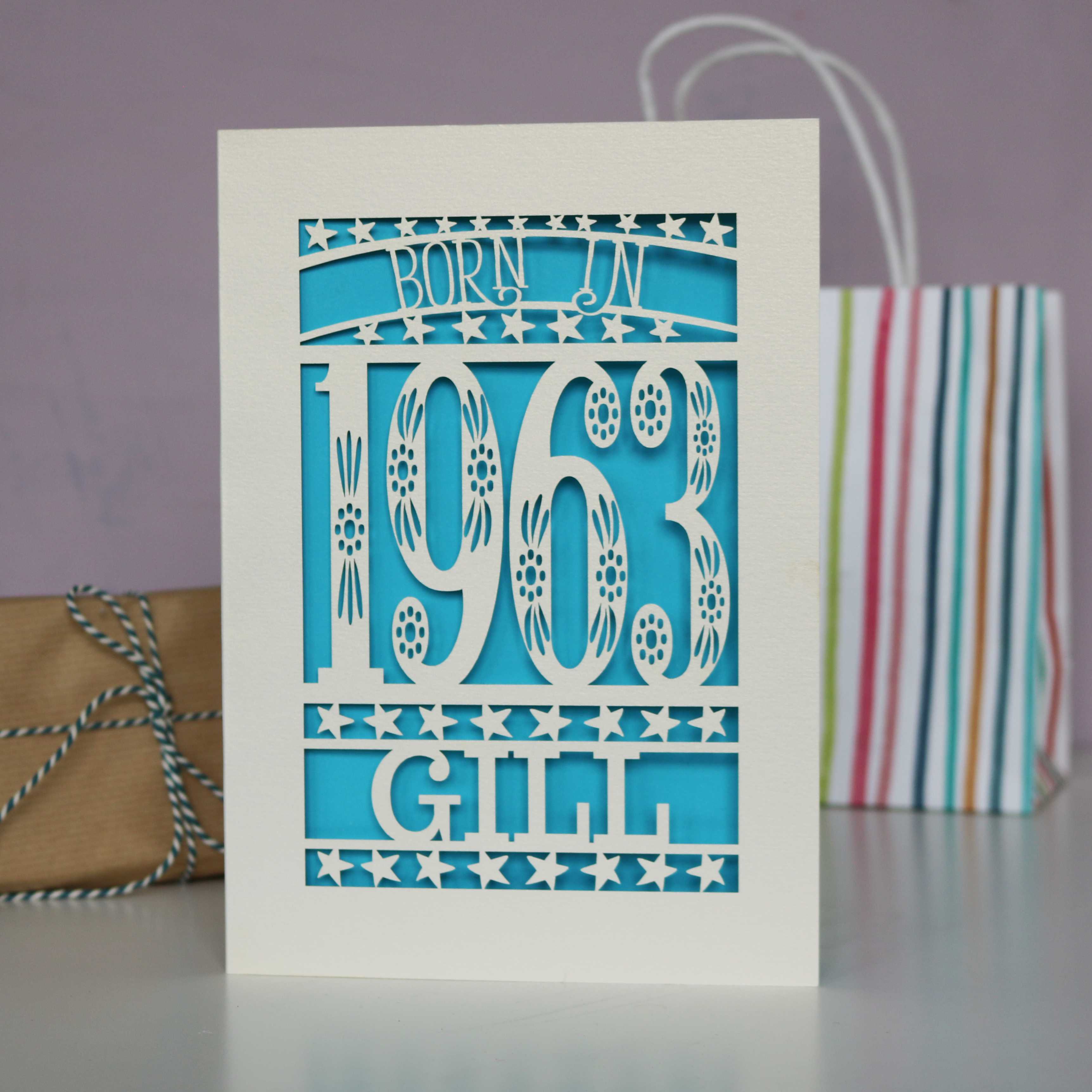 Born In 1963 60th Birthday Card A5