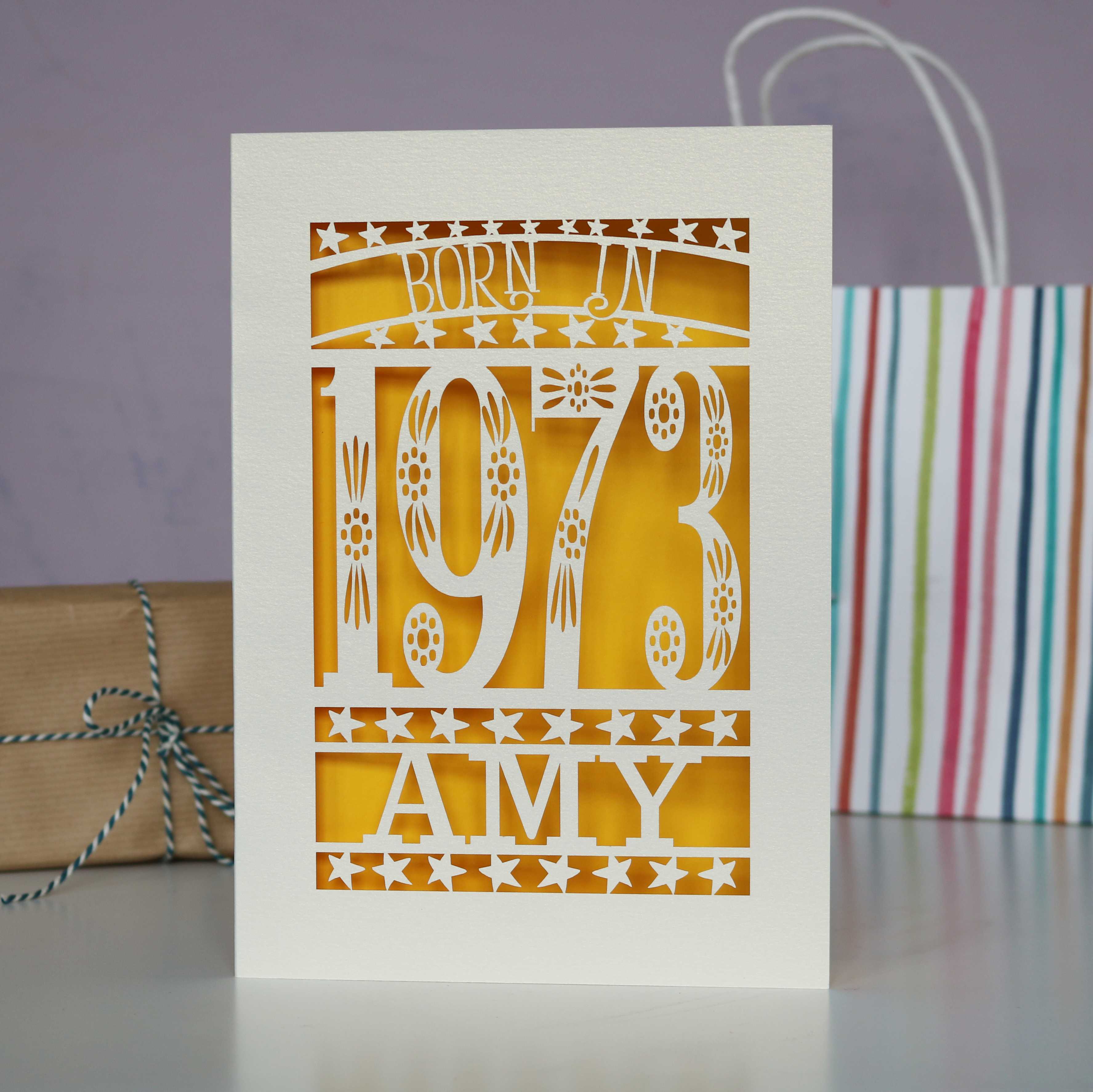 Born In 1973 Birthday Card A5