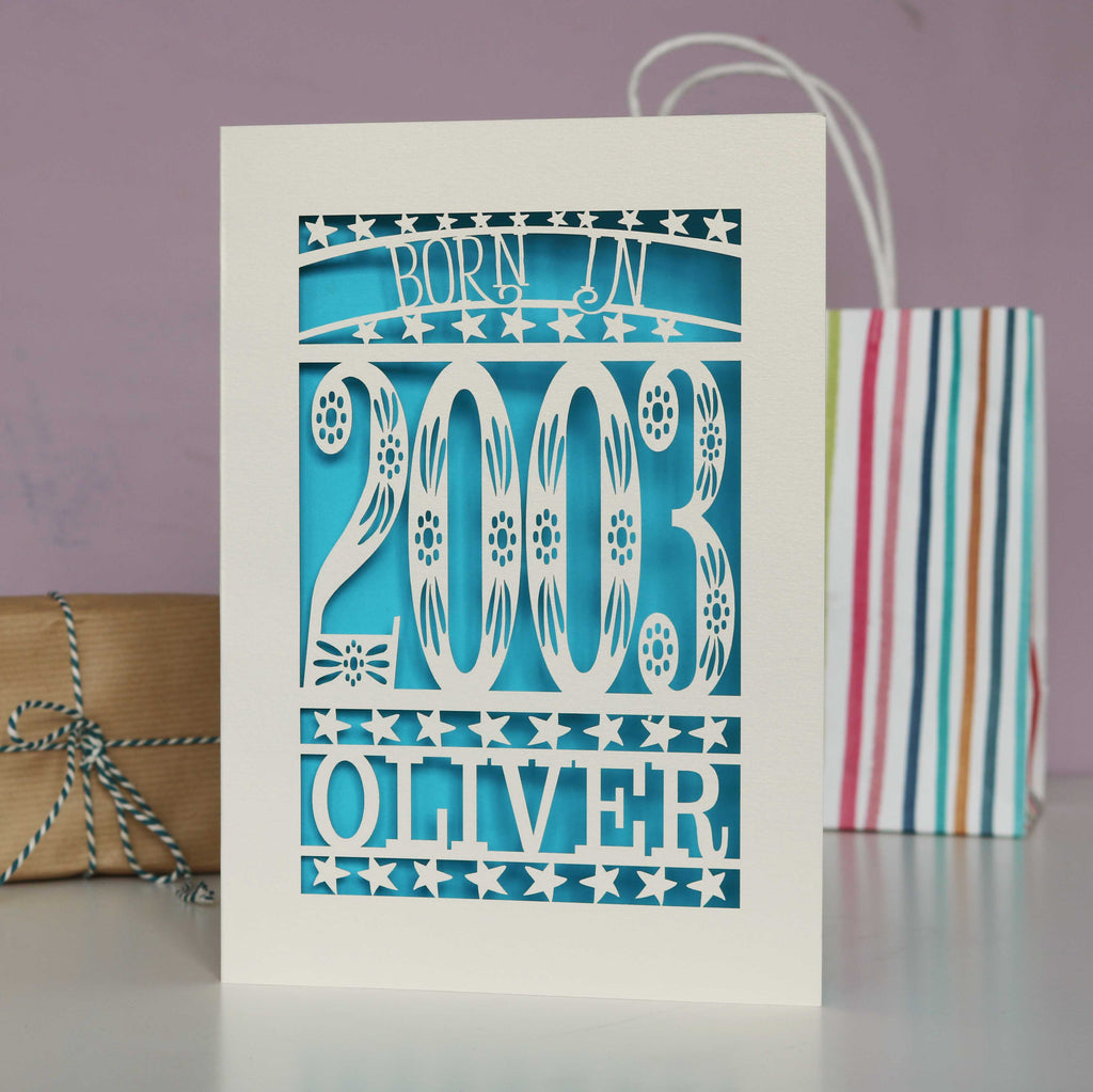 Born In 2003 21st Birthday Card