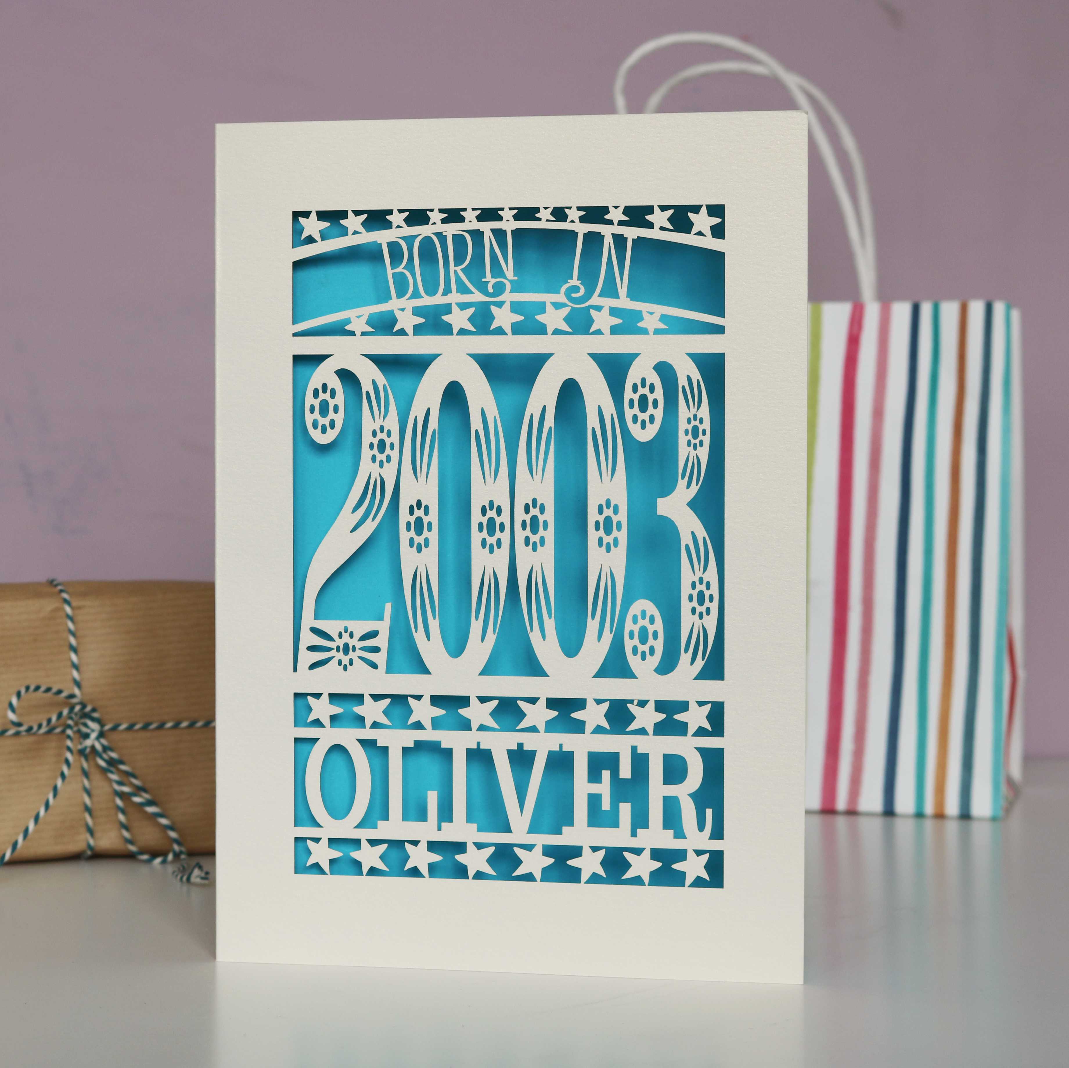 Born In 2003 21st Birthday Card