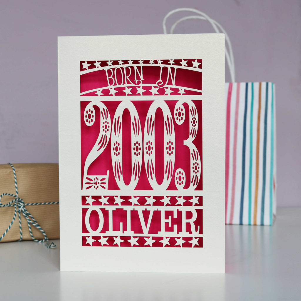 Born In 2003 21st Birthday Card