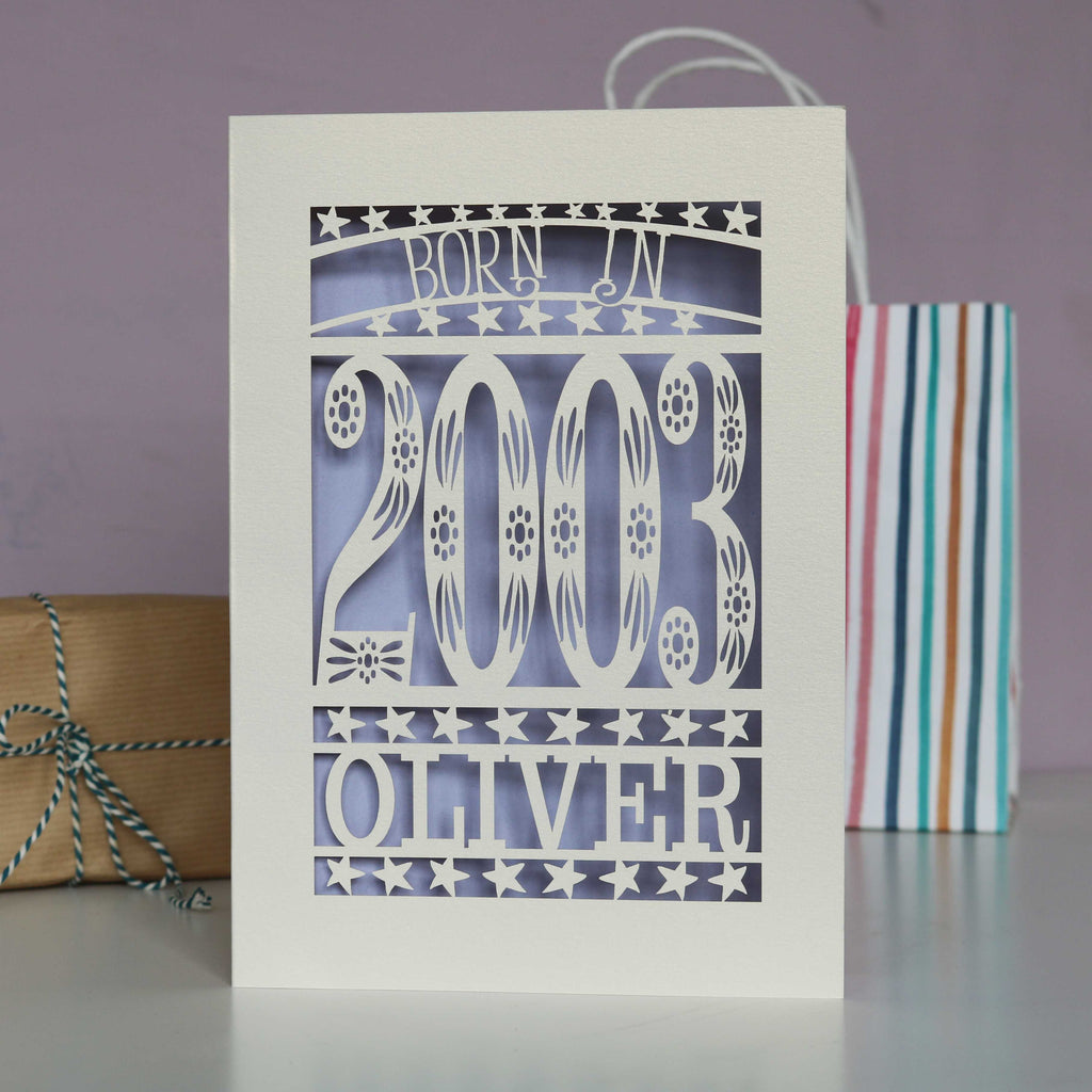 Born In 2003 21st Birthday Card