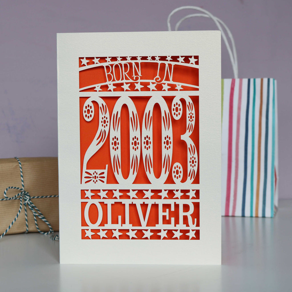 Born In 2003 21st Birthday Card