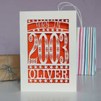 Born In 2003 21st Birthday Card