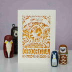 Personalised Papercut Easter Bird Card