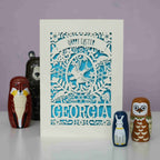 Personalised Papercut Easter Bird Card
