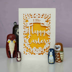 Personalised Papercut Happy Easter Card