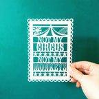 Not my circus, not my monkeys a6 Papercut Postcard