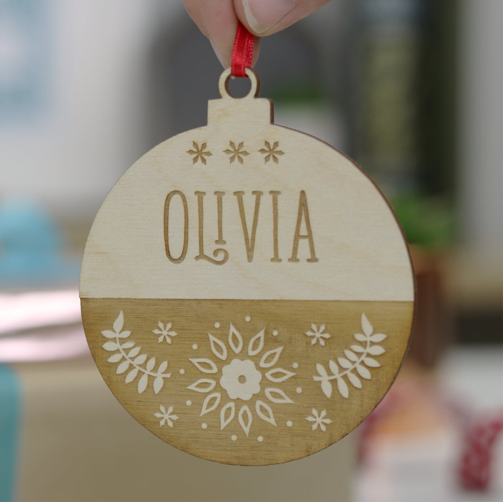 Personalised Engraved Bauble Decoration