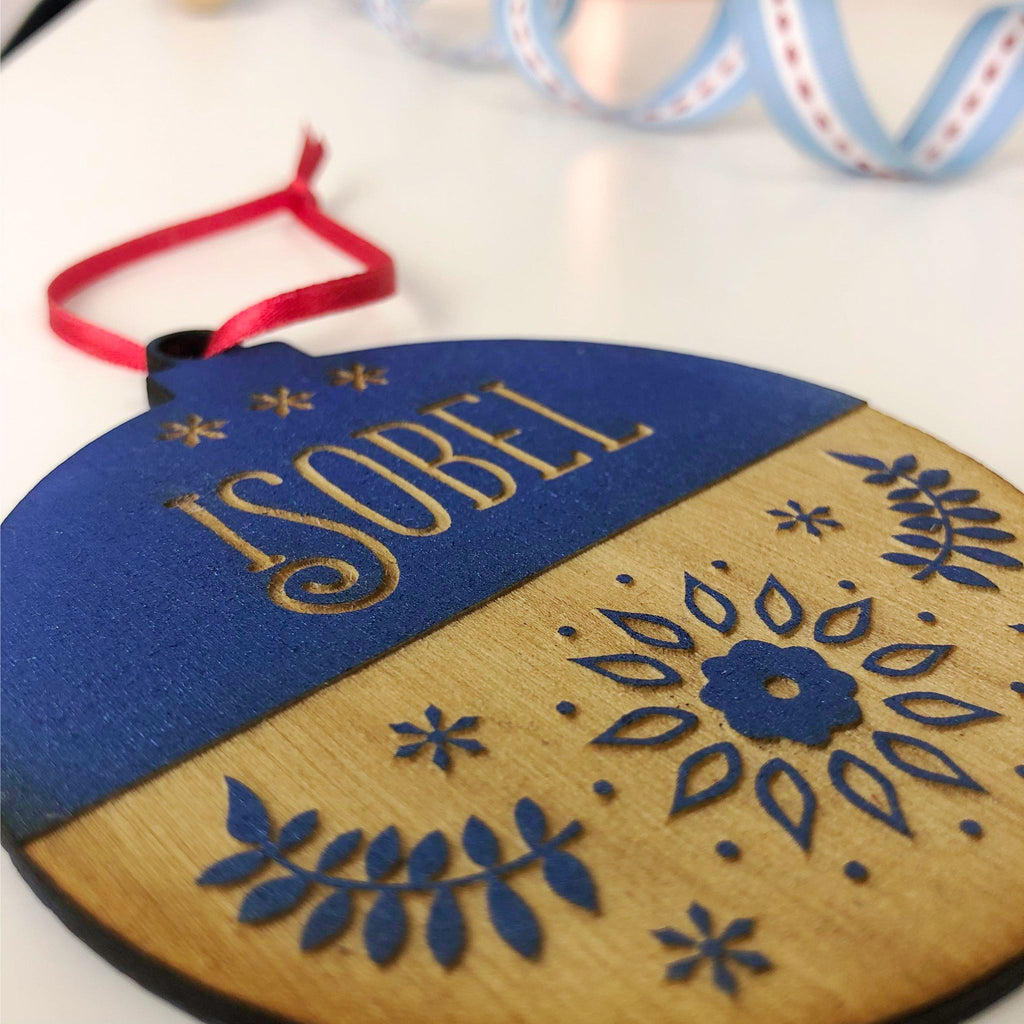 Personalised Colour Bauble Decoration