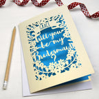 Personalised Papercut Bridesmaid Card