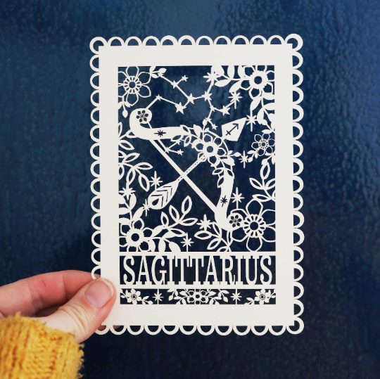 Sagittarius A6 papercut