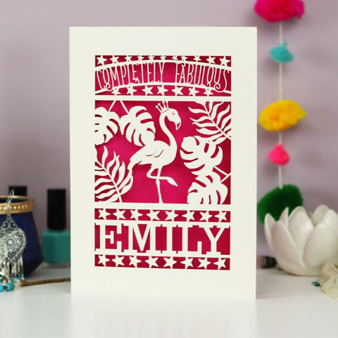 Completely Fabulous Personalised Papercut Card - 