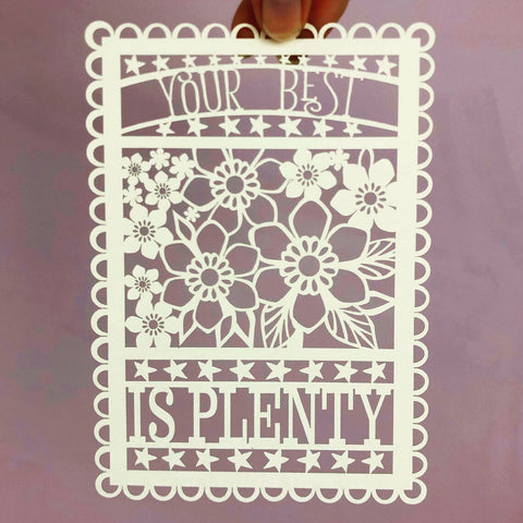 Your Best is Plenty A6 Papercut Postcard - 