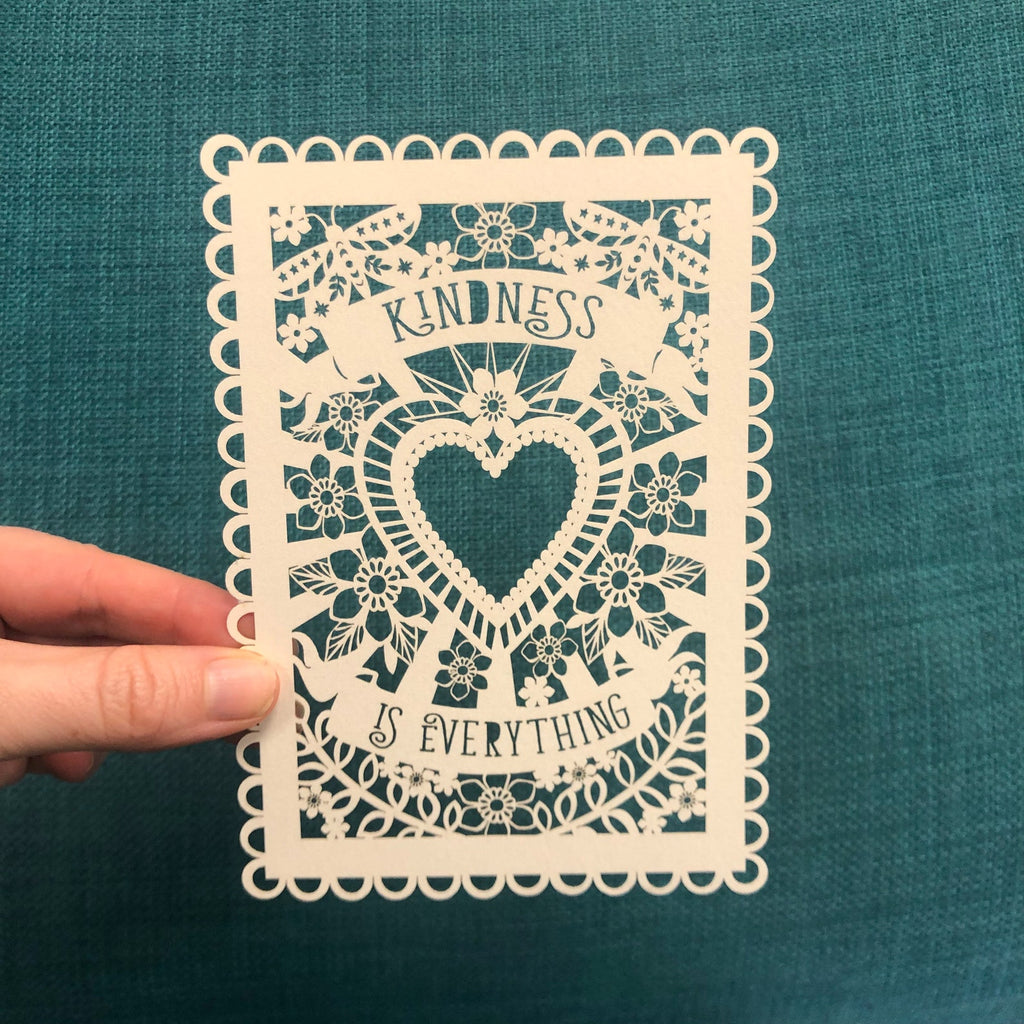 Kindness is Everything A6 Papercut Postcard