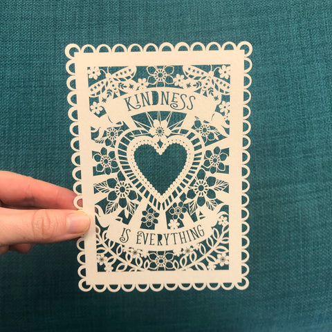 Kindness is Everything A6 Papercut Postcard - 
