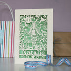 Personalised Mermaid Birthday Card 