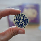 Adventure Awaits Hard Enamel Pin In Silver And Blue