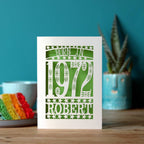 Born in 1972 Birthday Card