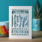 Born in 1972 Birthday Card